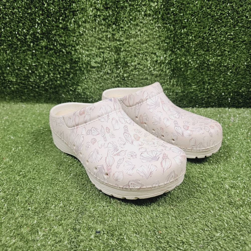 Dansko Kane Sea Shells Rubber Slip On Comfort Clogs Womens 37 US Size 7